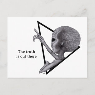 Cartes Pour Fêtes Annuelles Alien gris, la vérité est là
