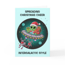 Alien Père Noël à Noël OVNI