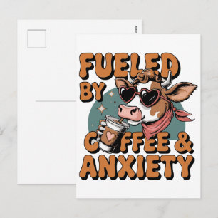 Cartes Pour Fêtes Annuelles Alimenté par le Café et l'Anxiété – Drôle de Caféi