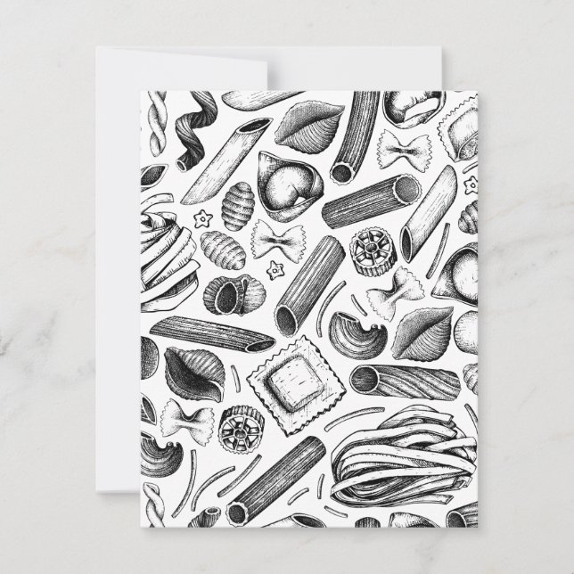 Cartes Pour Fêtes Annuelles "Aliments et plats italiens les plus populaires" (Devant)