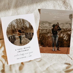 Cartes Pour Fêtes Annuelles ALINA Moderne Minimaliste Simple Photo ronde