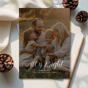 Cartes Pour Fêtes Annuelles All is Bright Family Christmas Holiday Card
