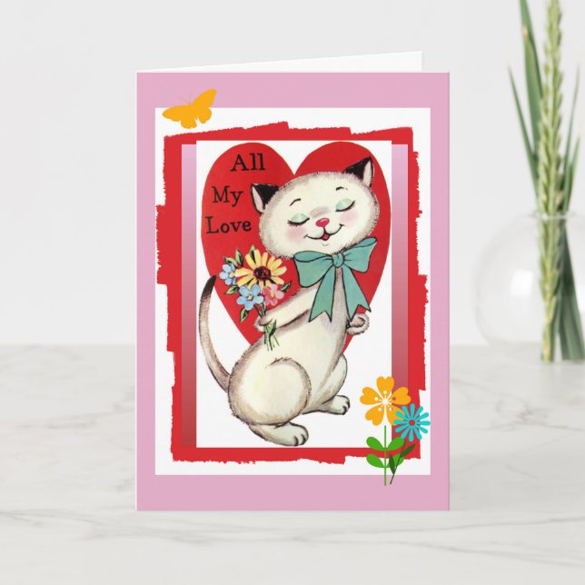 Cartes Pour Fêtes Annuelles All My Love Valentine Cool Chat (Devant)