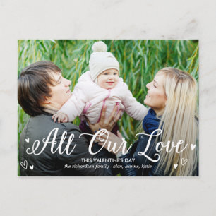 Cartes Pour Fêtes Annuelles All Our Love Valentine's Day Post Card