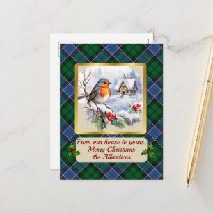 Cartes Pour Fêtes Annuelles Allardice Tartan avec Robin Personnalisé