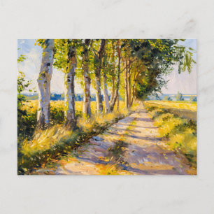 Cartes Pour Fêtes Annuelles Allée de l'Arbre d'Été Doré