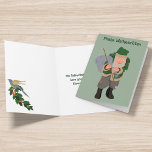 Cartes Pour Fêtes Annuelles Allemand Belsnickel Frahe Weihnachten Noël<br><div class="desc">Cette carte de Noël est prête à être personnalisée avec votre propre message sur le devant et à l'intérieur ou à partir tel quel. Le devant indique Frohe Weihnachten. (Allemand pour Joyeux Noël). L'intérieur dit : Le Belsnickel espère que vous avez été bon cette année ! Joyeux Noël La carte...</div>