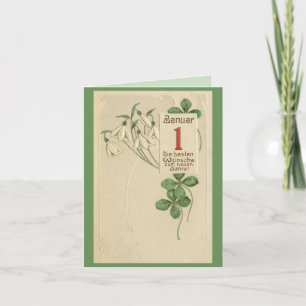 Cartes Pour Fêtes Annuelles Allemand Jugendstil Bonne année personnalisée