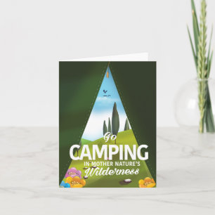 Cartes Pour Fêtes Annuelles Aller camper dans la nature sauvage de mère nature