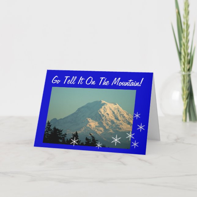 Cartes Pour Fêtes Annuelles Allez le disent sur le mont Rainier (Devant)