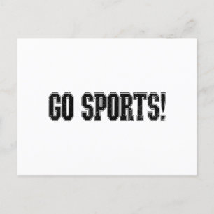 Cartes Pour Fêtes Annuelles Allez Sports ! Amusant Sport Vintage Ventilateur S
