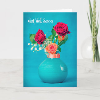 Cartes Pour Fêtes Annuelles Allez-y bientôt pour tous Beaux Roses en Bleu