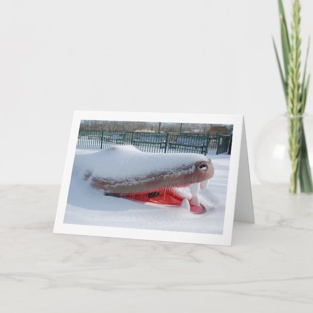 Cartes Pour Fêtes Annuelles Alligator (Devant)