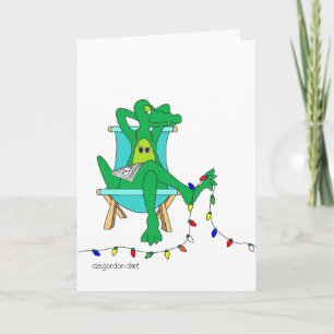 Cartes Pour Fêtes Annuelles Alligator au Paradis