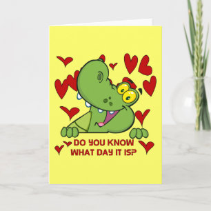 Cartes Pour Fêtes Annuelles Alligator Valentines Day