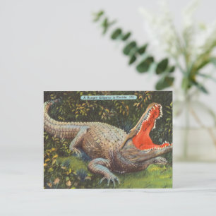 Cartes Pour Fêtes Annuelles Alligator vintage de Floride