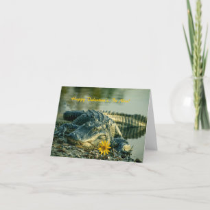 Cartes Pour Fêtes Annuelles Alligator with Happy Valentines