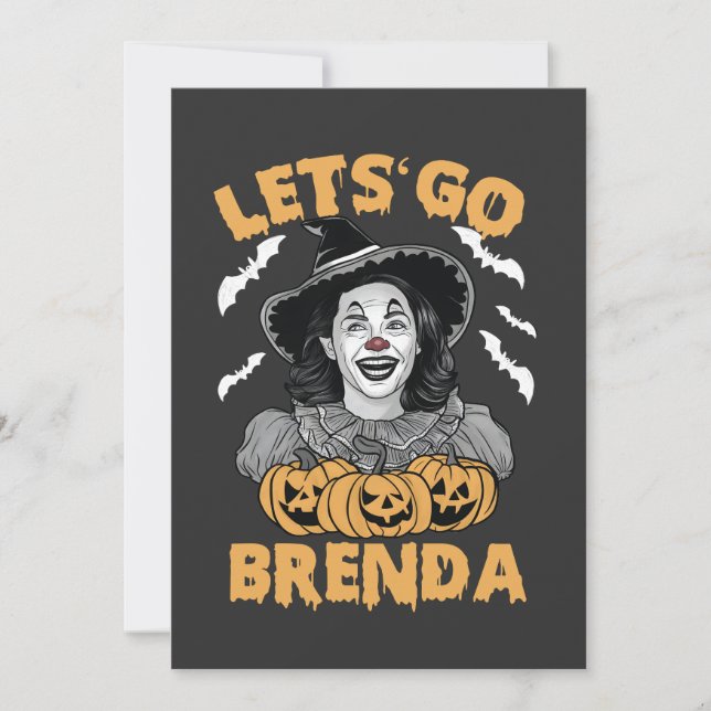 Cartes Pour Fêtes Annuelles Allons-y Brenda Halloween épouvantable Kamala Harr (Devant)