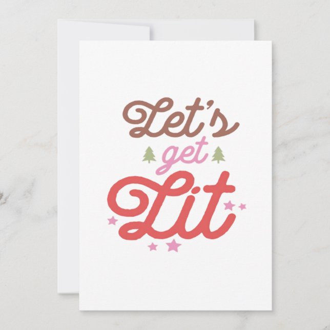 Cartes Pour Fêtes Annuelles Allumons les lumières, Noël  (Devant)