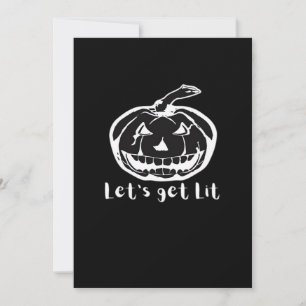 Cartes Pour Fêtes Annuelles Allumons-nous Drôle de citrouille d'Halloween pour