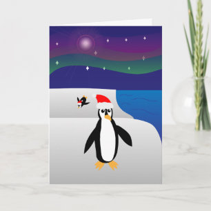 Cartes Pour Fêtes Annuelles Allure de pingouin pour ressembler beaucoup à Noël