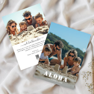 Cartes Pour Fêtes Annuelles Aloha Hawaii Beach Photo de Noël Mele Kalikimaka