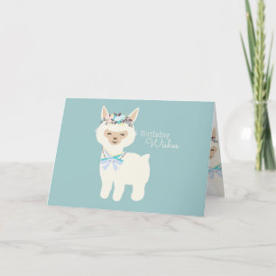Cartes Pour Fêtes Annuelles Alpaca Anniversaire amusant Anniversaire Salutatio