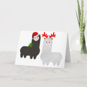 Cartes Pour Fêtes Annuelles alpacas de rennes de noël