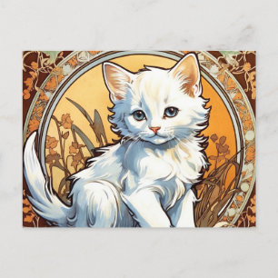 Cartes Pour Fêtes Annuelles Alphonse Mucha Style Chat