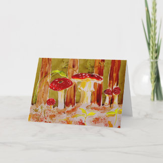 Cartes Pour Fêtes Annuelles Amanita muscaria mushroom greeting card