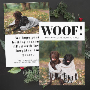 Cartes Pour Fêtes Annuelles Amant chien drôle Noël photo mignon Personnalisé