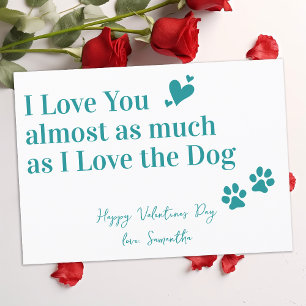 Cartes Pour Fêtes Annuelles Amant Chien Je T'Aime Valentines Day