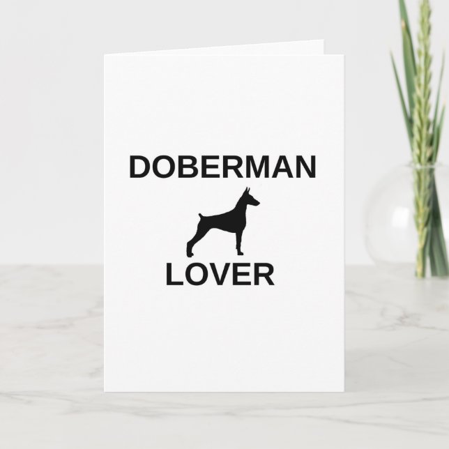 Cartes Pour Fêtes Annuelles amant doberman (Devant)