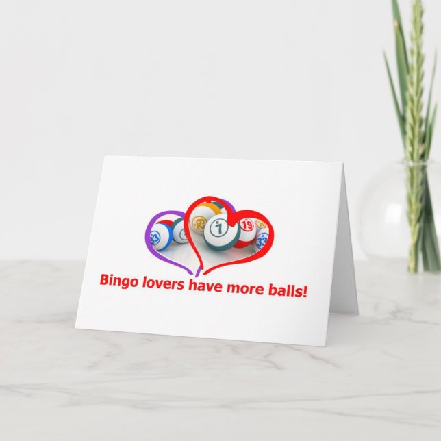 Cartes Pour Fêtes Annuelles amants de bingo-test (Devant)
