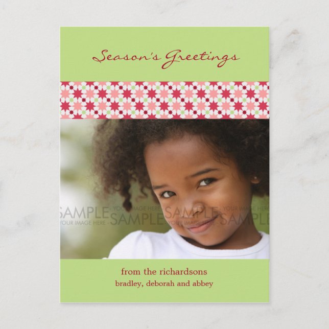 Cartes Pour Fêtes Annuelles Amaryllis Stars : La photo de Christma Postcard (Devant)