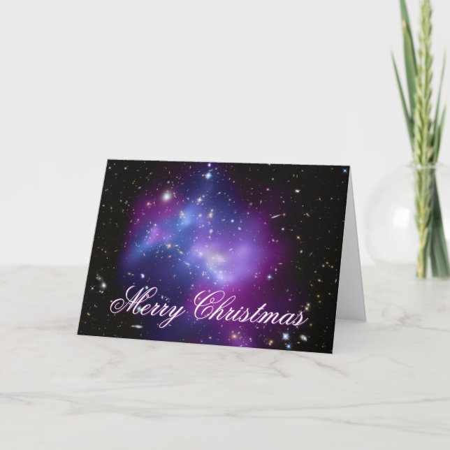 Cartes Pour Fêtes Annuelles Amas de galaxies Violet Céleste (Devant)