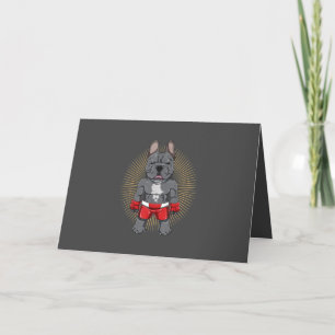 Cartes Pour Fêtes Annuelles Amateur de Chien Combattant de Brave Bouledogue