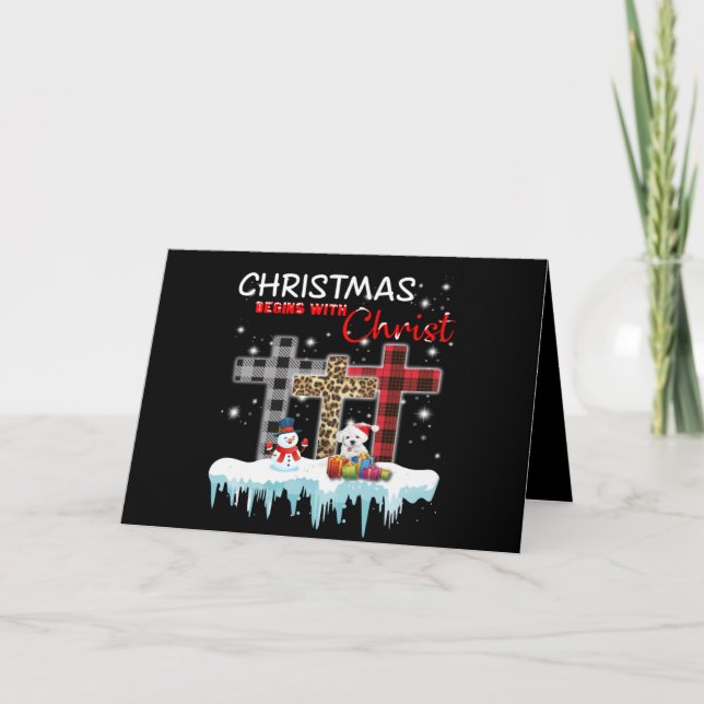 Cartes Pour Fêtes Annuelles Amateur de Chien | Noël Maltais Commence Avec Le C (Devant)