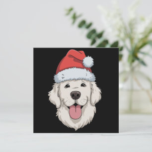 Cartes Pour Fêtes Annuelles Amateur de Golden Retriever Crème Chapeau de Père 