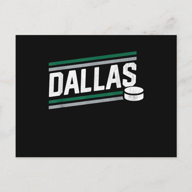 Cartes Pour Fêtes Annuelles Amateur de hockey | Power Play de hockey de Dallas (Devant)