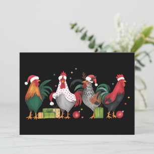 Cartes Pour Fêtes Annuelles Amateur de poulet de Noël Xmas drôle de vacances 