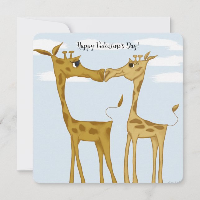 Cartes Pour Fêtes Annuelles Amateurs de girafe adorables (Devant)