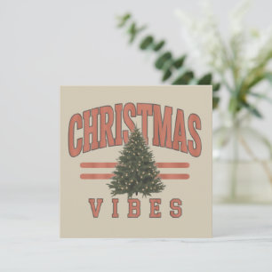 Cartes Pour Fêtes Annuelles Ambiance de Noël Rétro Vintage Saison des Fêtes