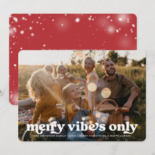 Cartes Pour Fêtes Annuelles Ambiance Joyeuse de Noël Photo de vacances de No