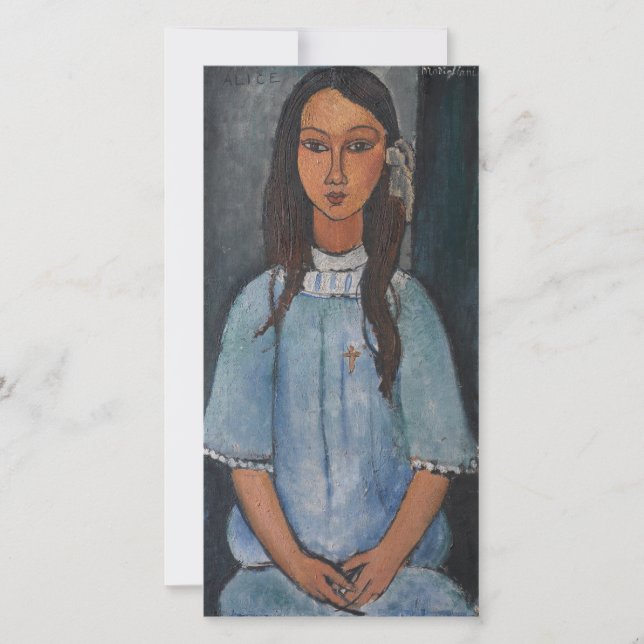 Cartes Pour Fêtes Annuelles Amedeo Modigliani - Alice 1918 (Devant)