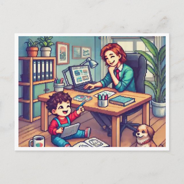 Cartes Pour Fêtes Annuelles Amenez votre enfant au travail (Devant)