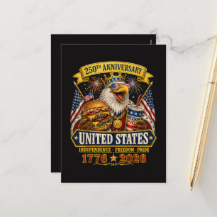 Cartes Pour Fêtes Annuelles Américain 1776 2026 250e 4 juillet Fête de l'Indép