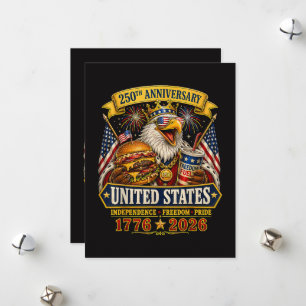 Cartes Pour Fêtes Annuelles Américain 1776 2026 250e 4 juillet Fête de l'Indép