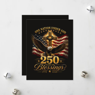 Cartes Pour Fêtes Annuelles Américain 250e anniversaire patriotique États-Unis