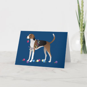 Cartes Pour Fêtes Annuelles American Foxhound Christmas Design